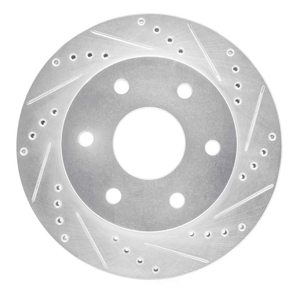 Dynamic Friction Company 631-72052R DFC Brake Rotor - Drilled And Slotted - Silver