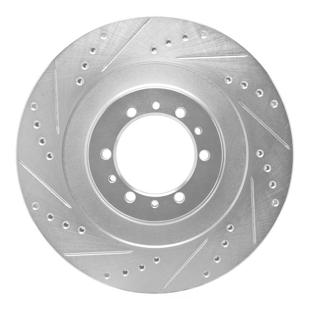 Dynamic Friction Company 631-72055L DFC Brake Rotor - Drilled And Slotted - Silver