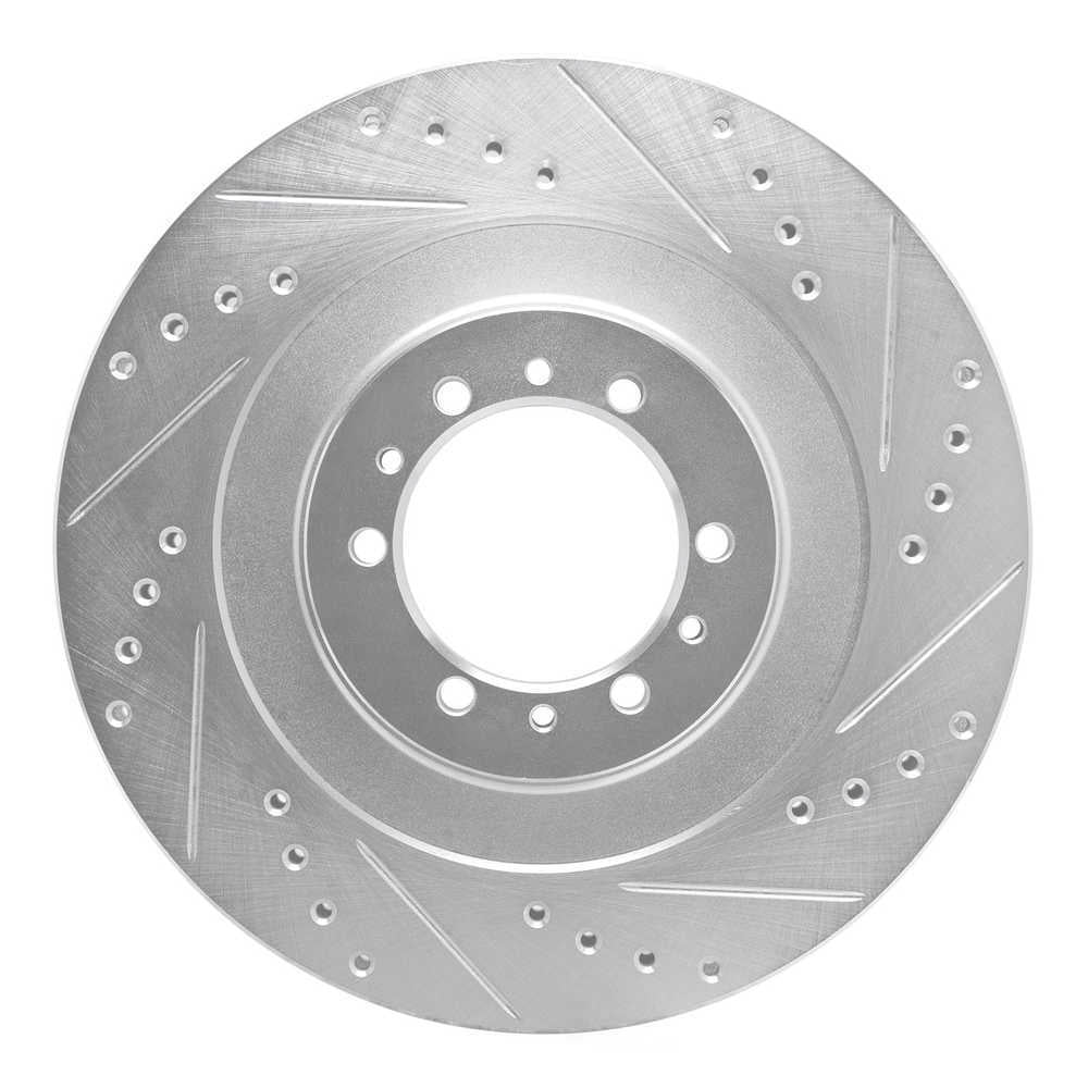 Dynamic Friction Company 631-72055R DFC Brake Rotor - Drilled And Slotted - Silver