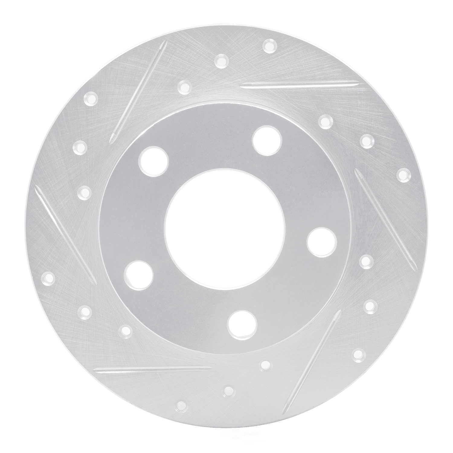 Dynamic Friction Company 631-73009L DFC Brake Rotor - Drilled And Slotted - Silver