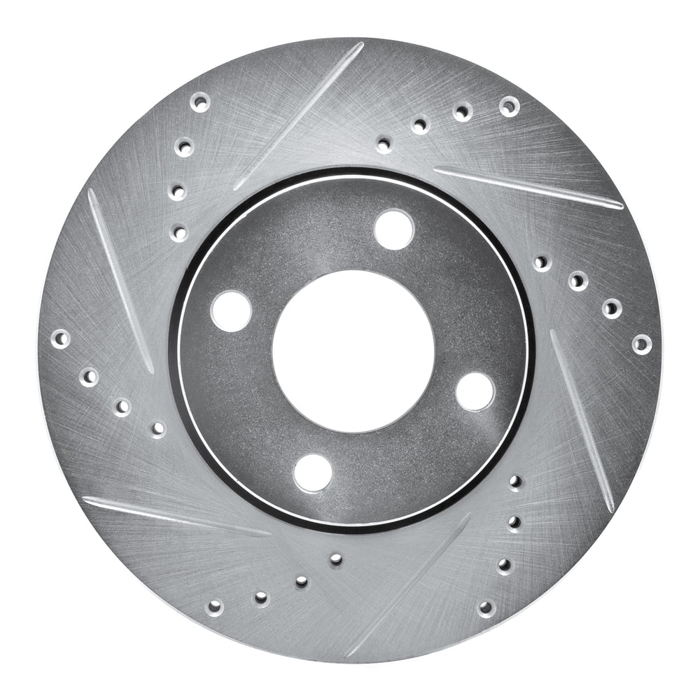 Dynamic Friction Company 631-73010L DFC Brake Rotor - Drilled And Slotted - Silver