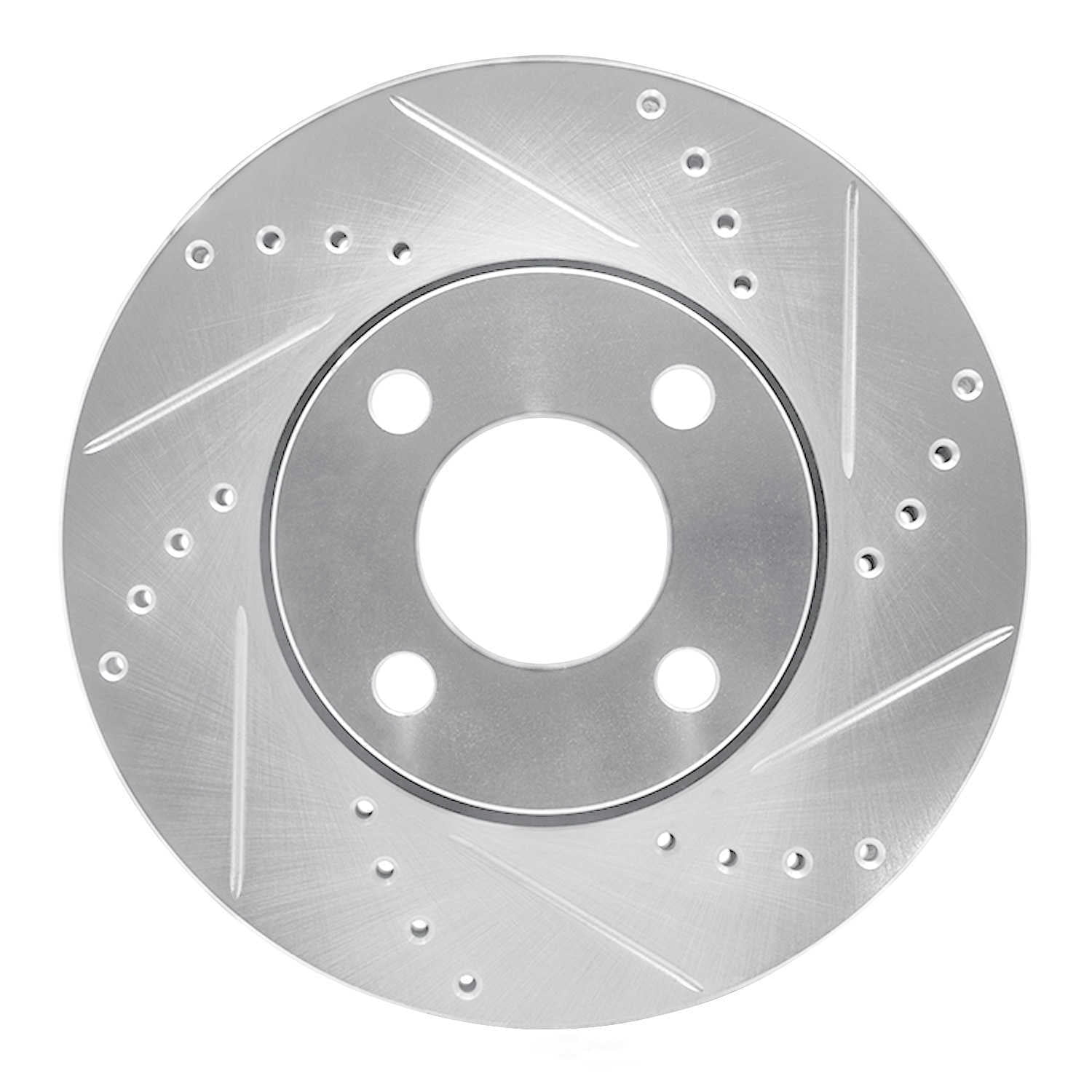 Dynamic Friction Company 631-73010R DFC Brake Rotor - Drilled And Slotted - Silver