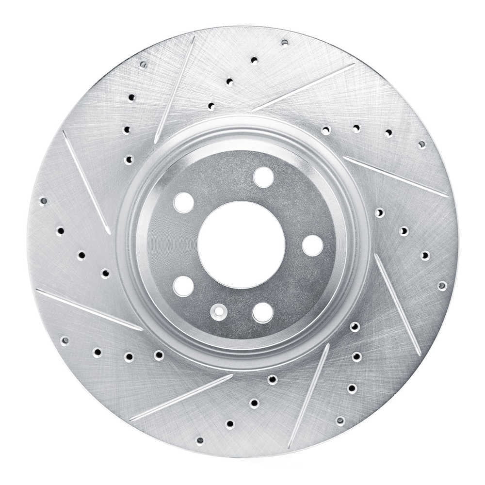 Dynamic Friction Company 631-73083L DFC Brake Rotor - Drilled And Slotted - Silver