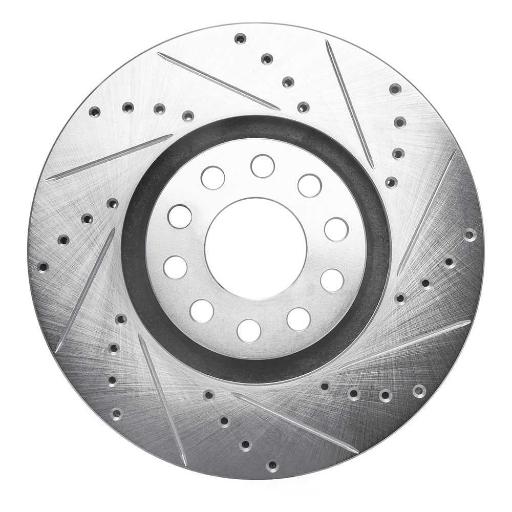 Dynamic Friction Company 631-74024R DFC Brake Rotor - Drilled And Slotted - Silver