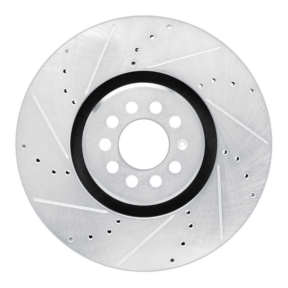 Dynamic Friction Company 631-74026D DFC Brake Rotor - Drilled And Slotted - Silver