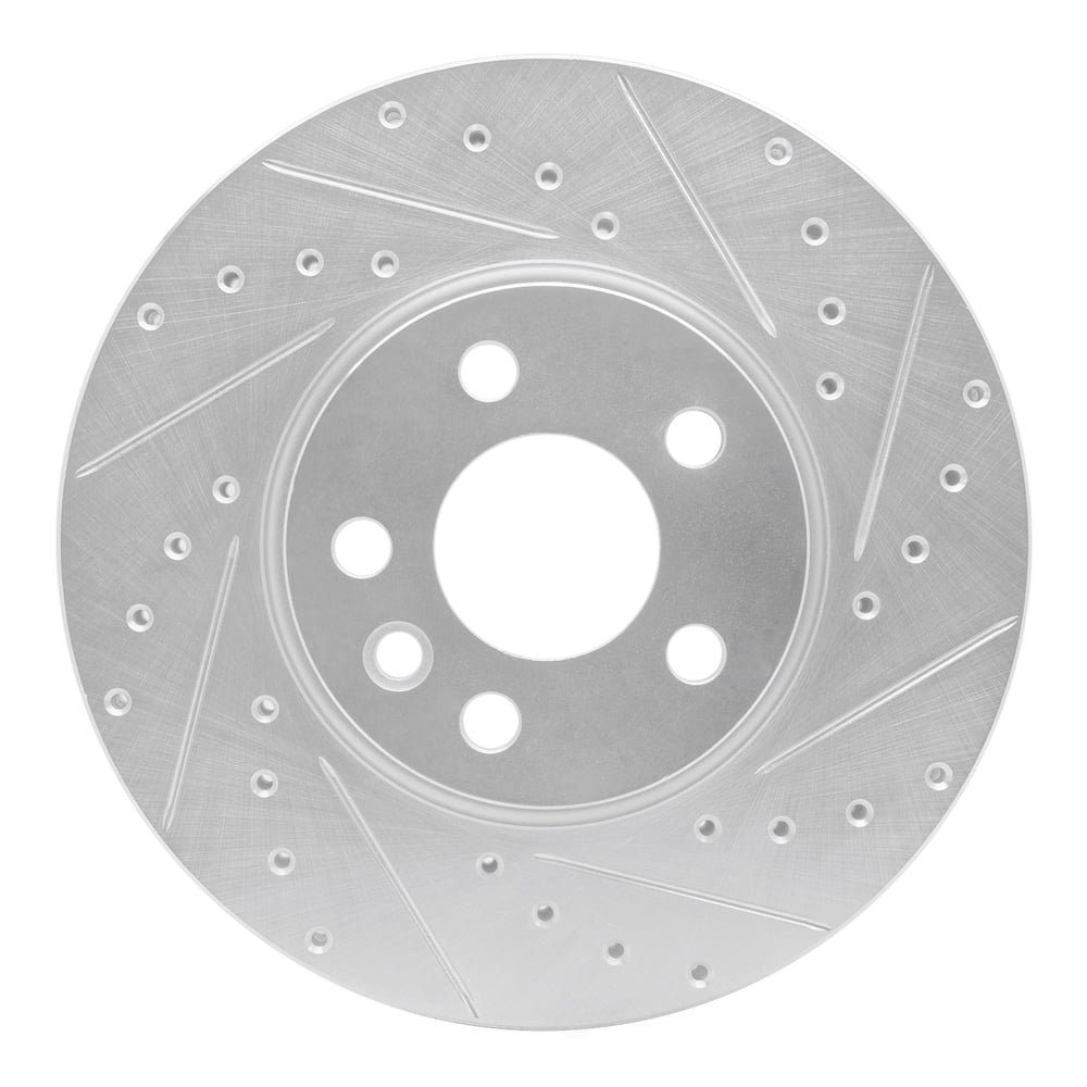 Dynamic Friction Company 631-74045R DFC Brake Rotor - Drilled And Slotted - Silver