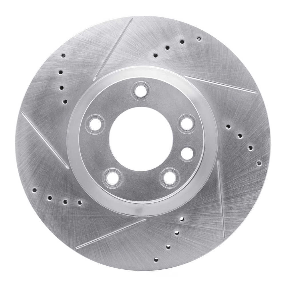 Dynamic Friction Company 631-74056D DFC Brake Rotor - Drilled And Slotted - Silver