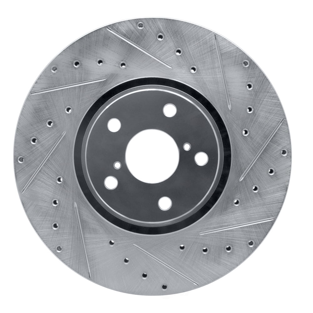 Dynamic Friction Company 631-75024D DFC Brake Rotor - Drilled And Slotted - Silver