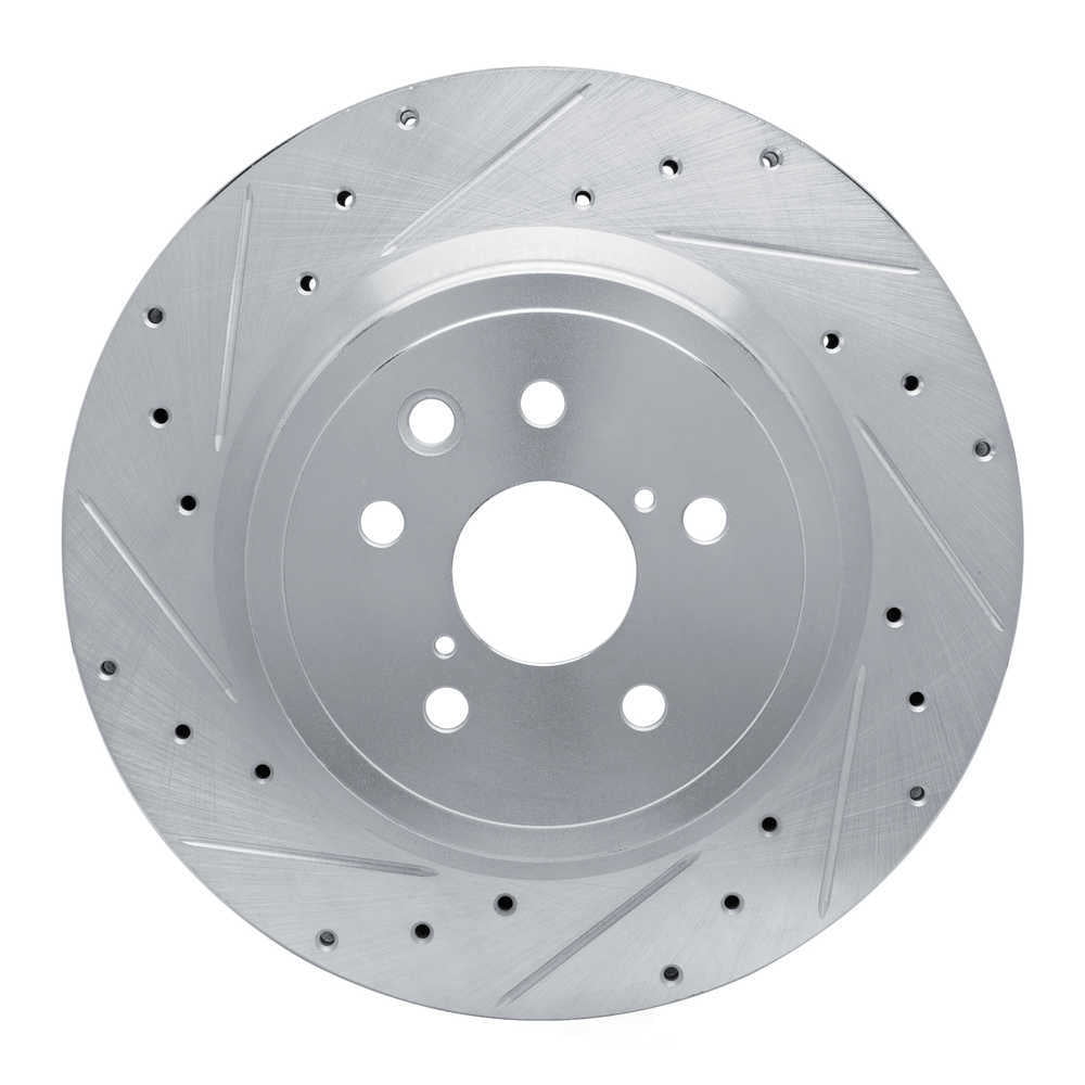Dynamic Friction Company 631-75025L DFC Brake Rotor - Drilled And Slotted - Silver