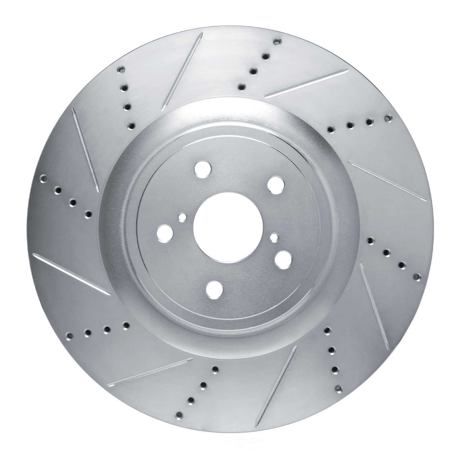 Dynamic Friction Company 631-75038D DFC Brake Rotor - Drilled And Slotted - Silver