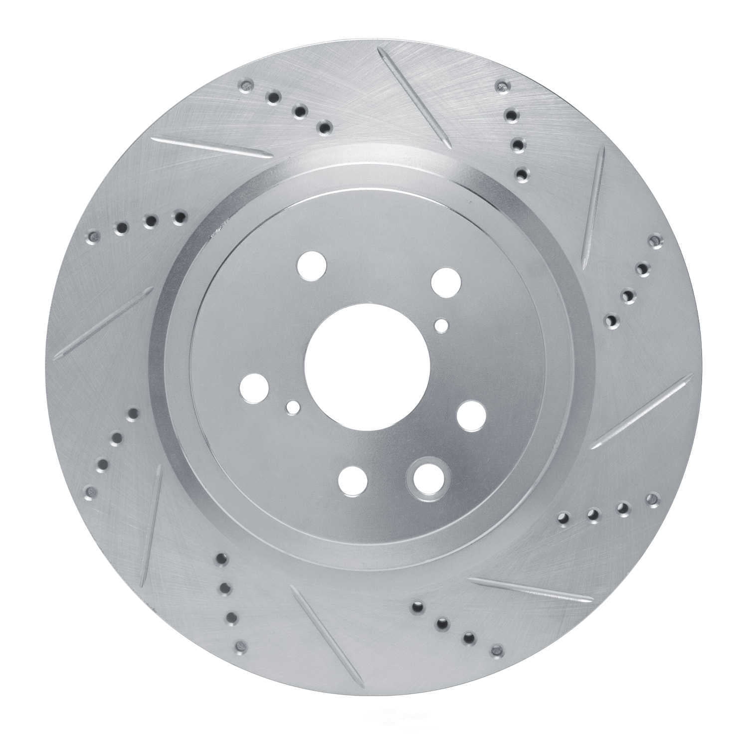 Dynamic Friction Company 631-75039D DFC Brake Rotor - Drilled And Slotted - Silver