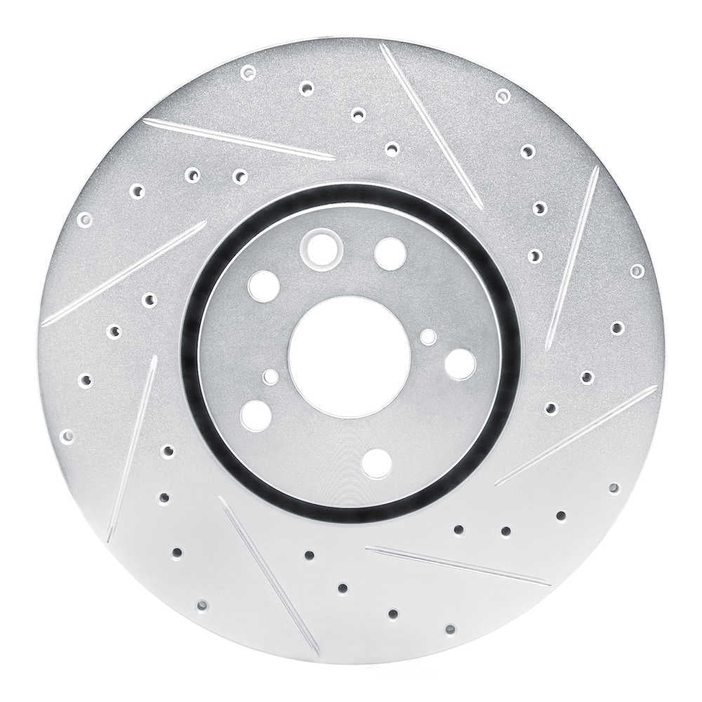 Dynamic Friction Company 631-75053D DFC Brake Rotor - Drilled And Slotted - Silver