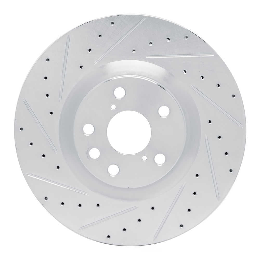 Dynamic Friction Company 631-75054D DFC Brake Rotor - Drilled And Slotted - Silver