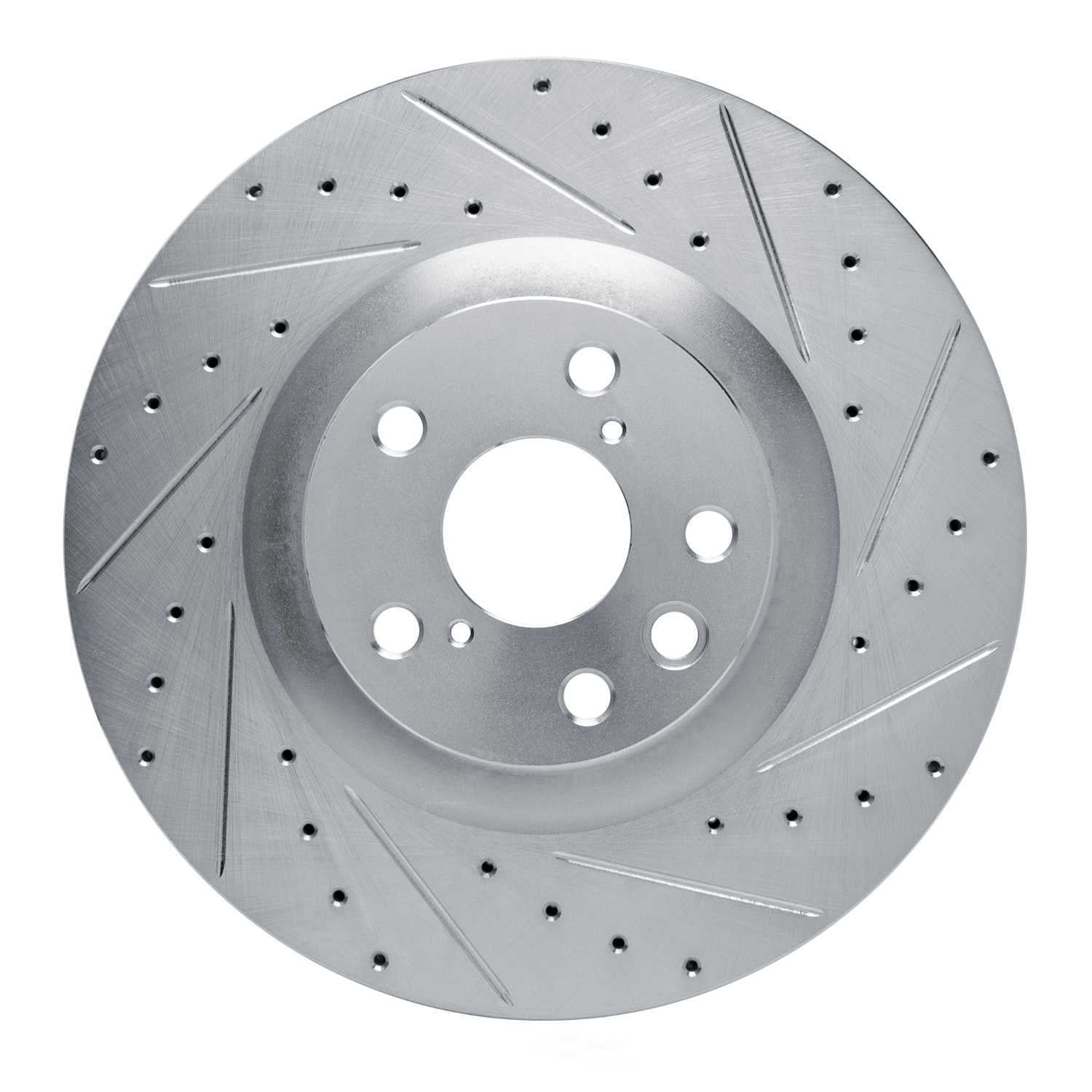 Dynamic Friction Company 631-75055D DFC Brake Rotor - Drilled And Slotted - Silver