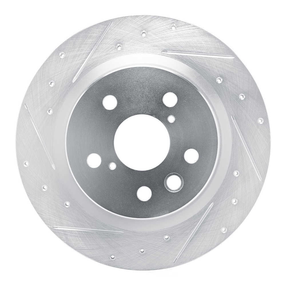 Dynamic Friction Company 631-75056L DFC Brake Rotor - Drilled And Slotted - Silver