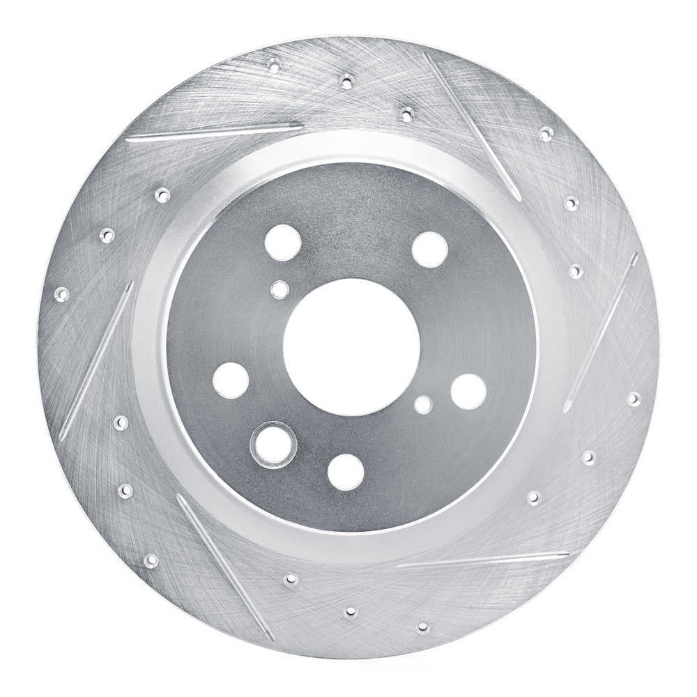 Dynamic Friction Company 631-75056R DFC Brake Rotor - Drilled And Slotted - Silver