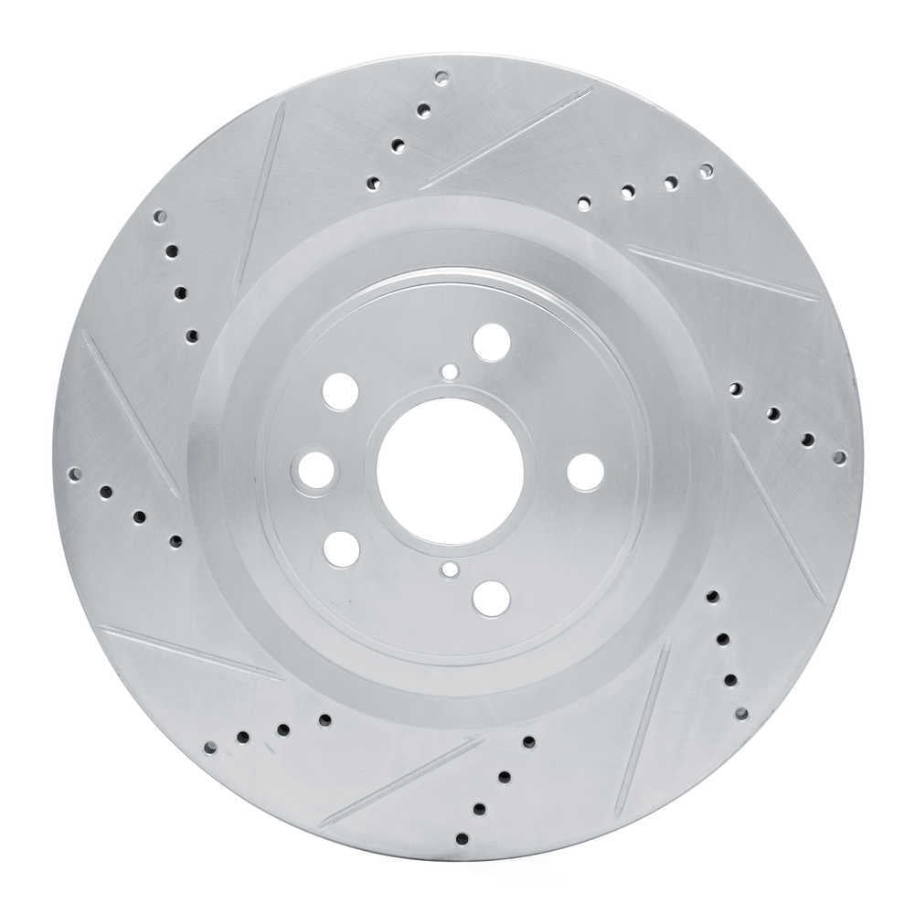 Dynamic Friction Company 631-75058D DFC Brake Rotor - Drilled And Slotted - Silver