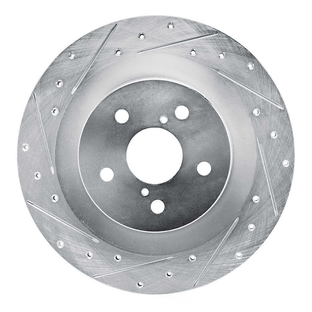Dynamic Friction Company 631-75059L DFC Brake Rotor - Drilled And Slotted - Silver