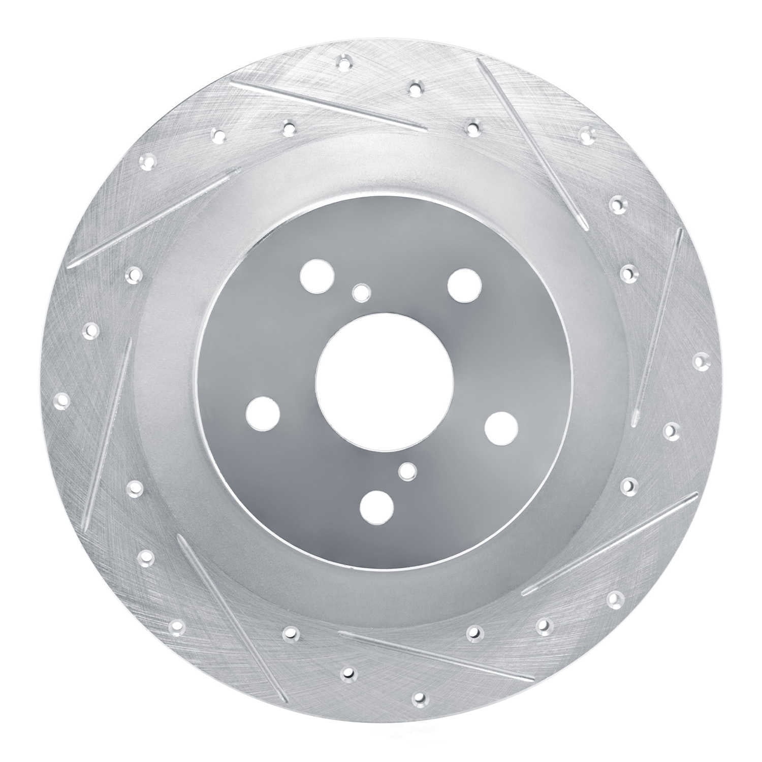 Dynamic Friction Company 631-75059R DFC Brake Rotor - Drilled And Slotted - Silver