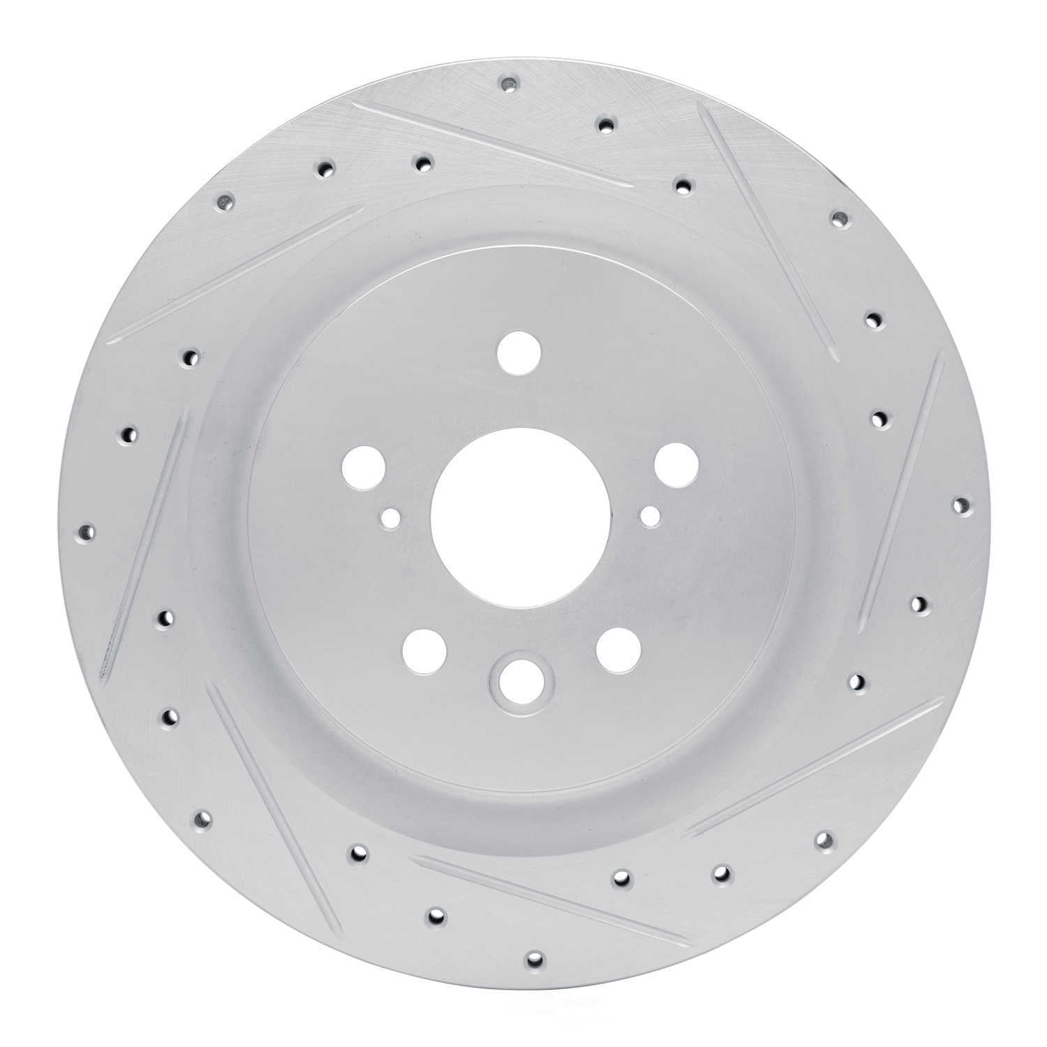 Dynamic Friction Company 631-75065R DFC Brake Rotor - Drilled And Slotted - Silver