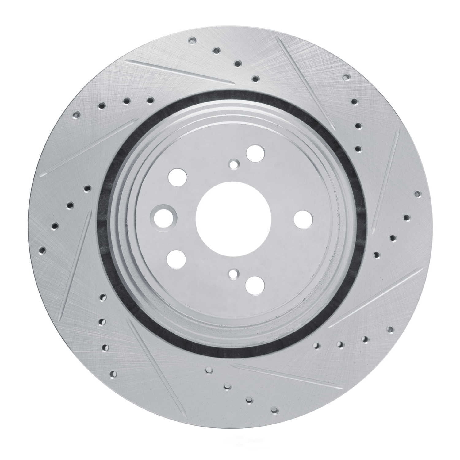 Dynamic Friction Company 631-75066R DFC Brake Rotor - Drilled And Slotted - Silver