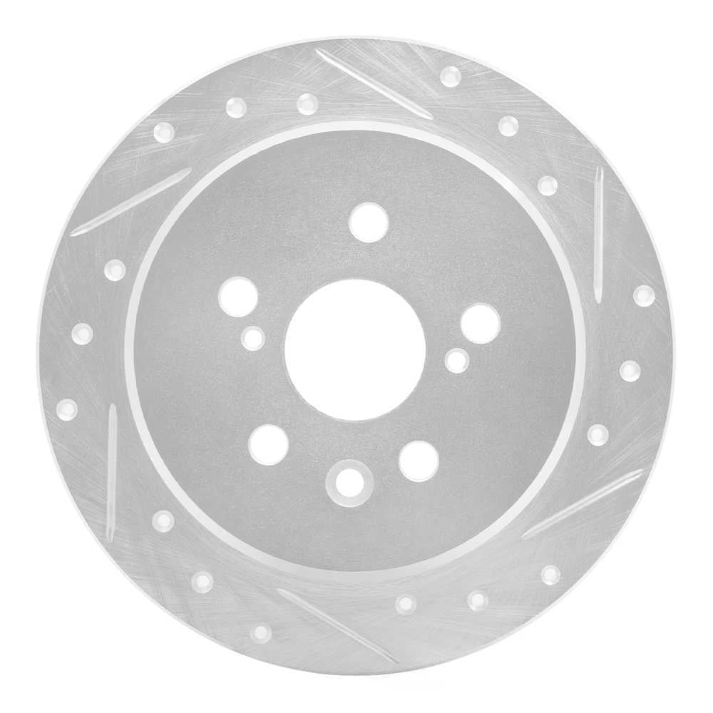 Dynamic Friction Company 631-76038R DFC Brake Rotor - Drilled And Slotted - Silver