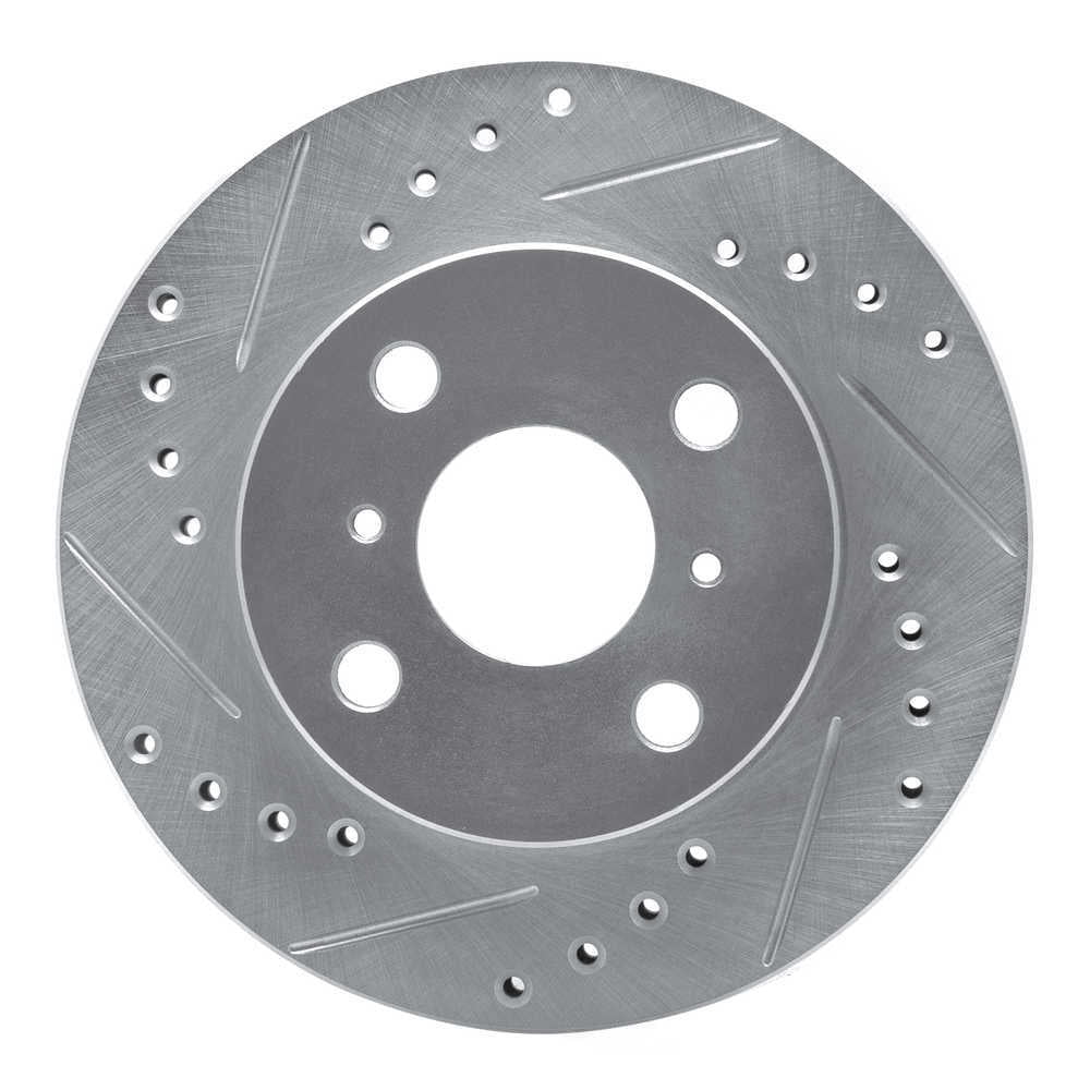 Dynamic Friction Company 631-76070L DFC Brake Rotor - Drilled And Slotted - Silver