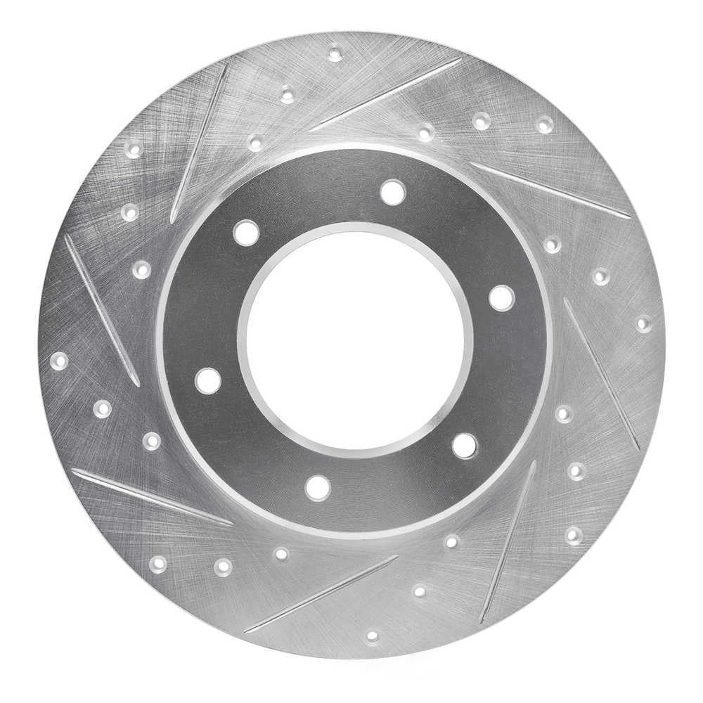 Dynamic Friction Company 631-76093L DFC Brake Rotor - Drilled And Slotted - Silver