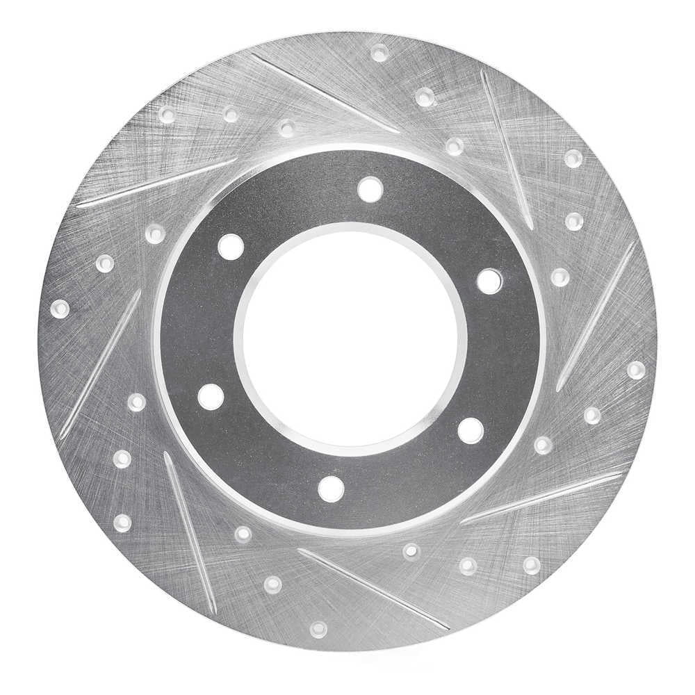 Dynamic Friction Company 631-76093R DFC Brake Rotor - Drilled And Slotted - Silver
