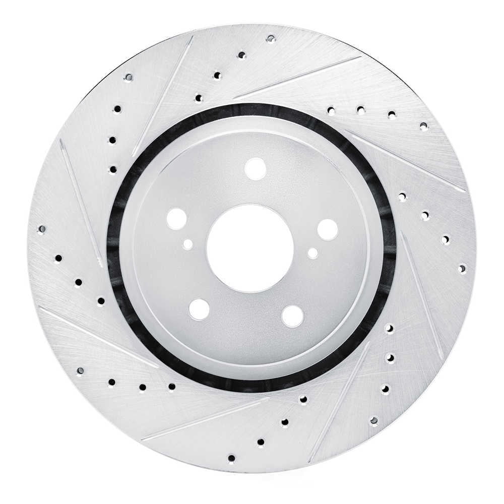 Dynamic Friction Company 631-76160L DFC Brake Rotor - Drilled And Slotted - Silver