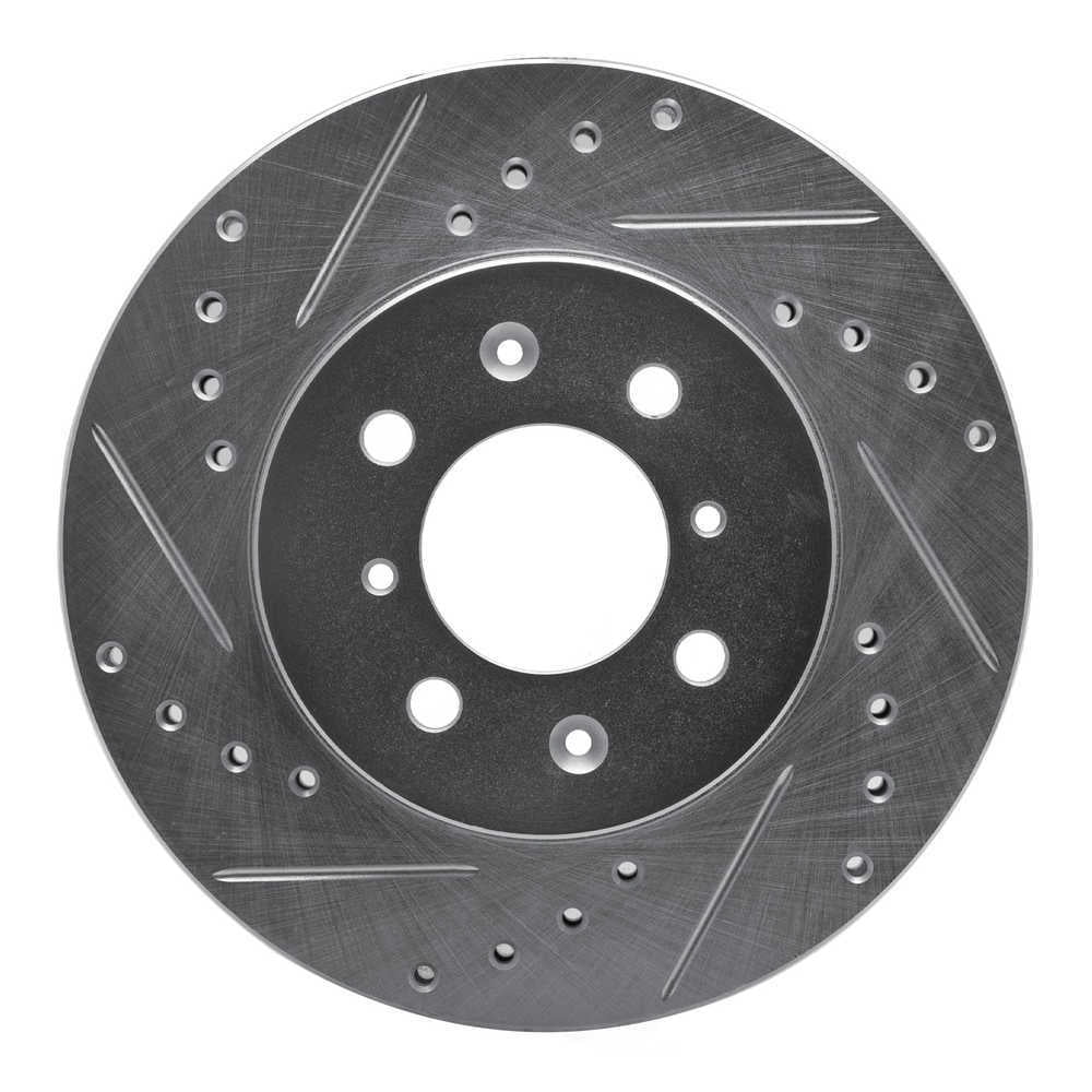 Dynamic Friction Company 631-80001L DFC Brake Rotor - Drilled And Slotted - Silver