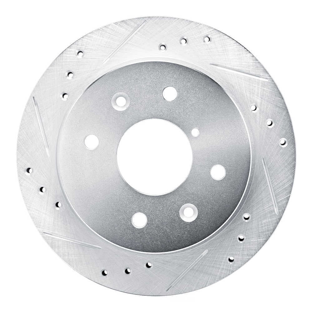 Dynamic Friction Company 631-80008L DFC Brake Rotor - Drilled And Slotted - Silver