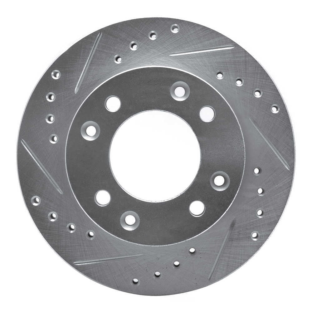 Dynamic Friction Company 631-80012L DFC Brake Rotor - Drilled And Slotted - Silver