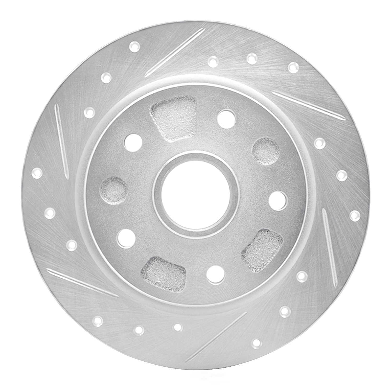 Dynamic Friction Company 631-80017L DFC Brake Rotor - Drilled And Slotted - Silver