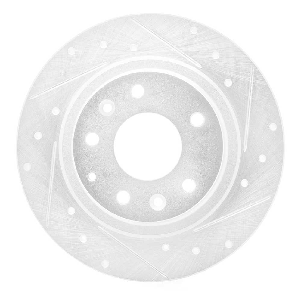 Dynamic Friction Company 631-80075R DFC Brake Rotor - Drilled And Slotted - Silver