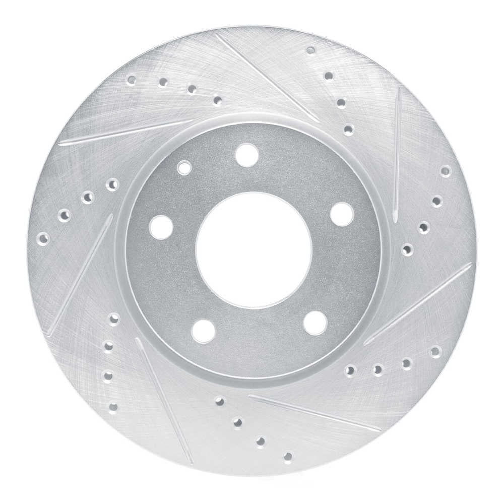 Dynamic Friction Company 631-80082R DFC Brake Rotor - Drilled And Slotted - Silver