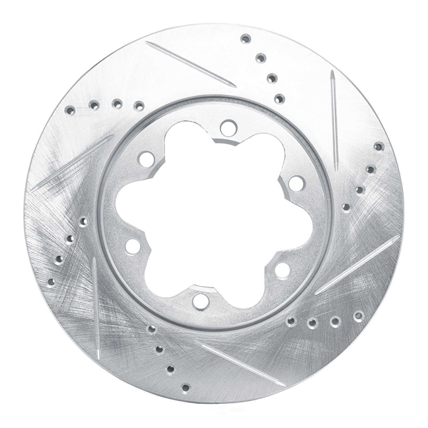 Dynamic Friction Company 631-92097R DFC Brake Rotor - Drilled And Slotted - Silver
