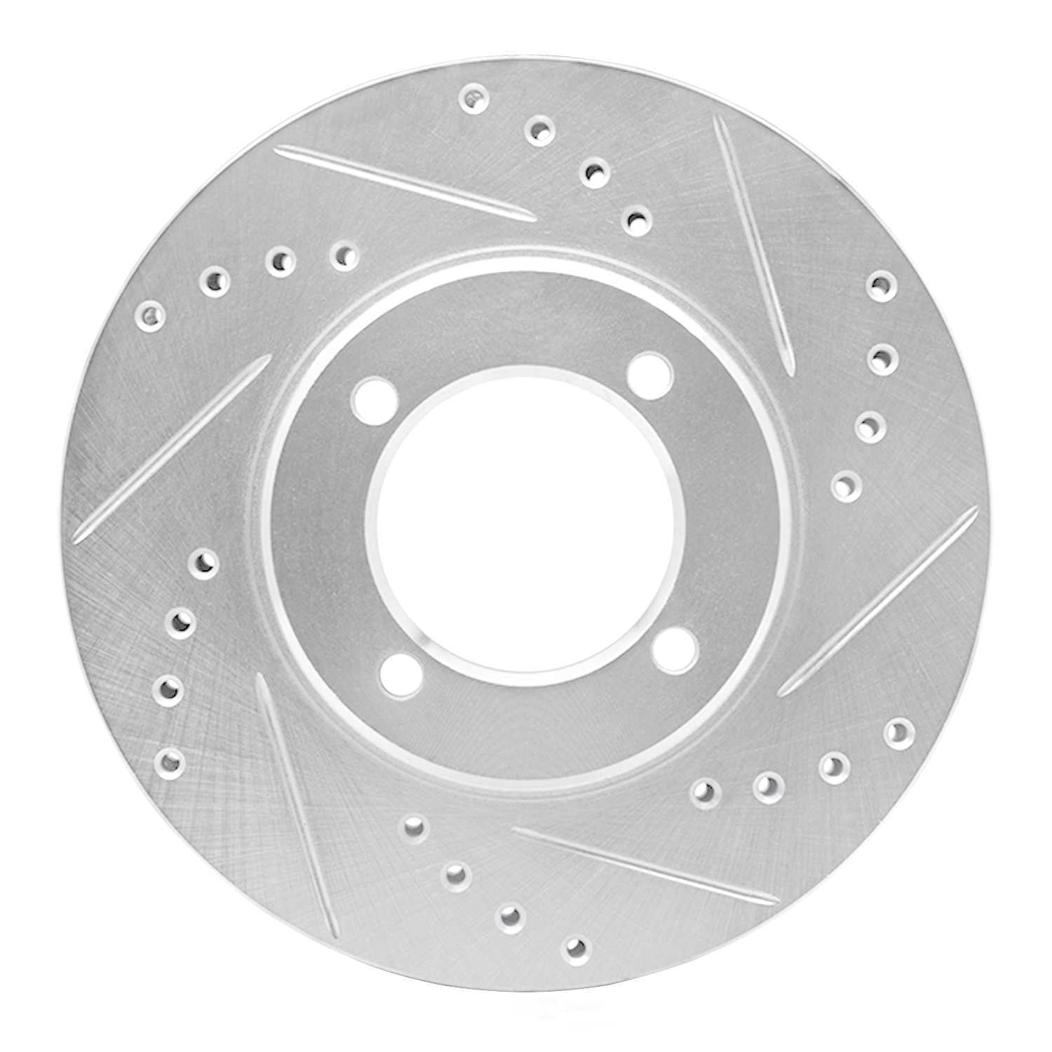 Dynamic Friction Company 631-76024R DFC Brake Rotor - Drilled And Slotted - Silver
