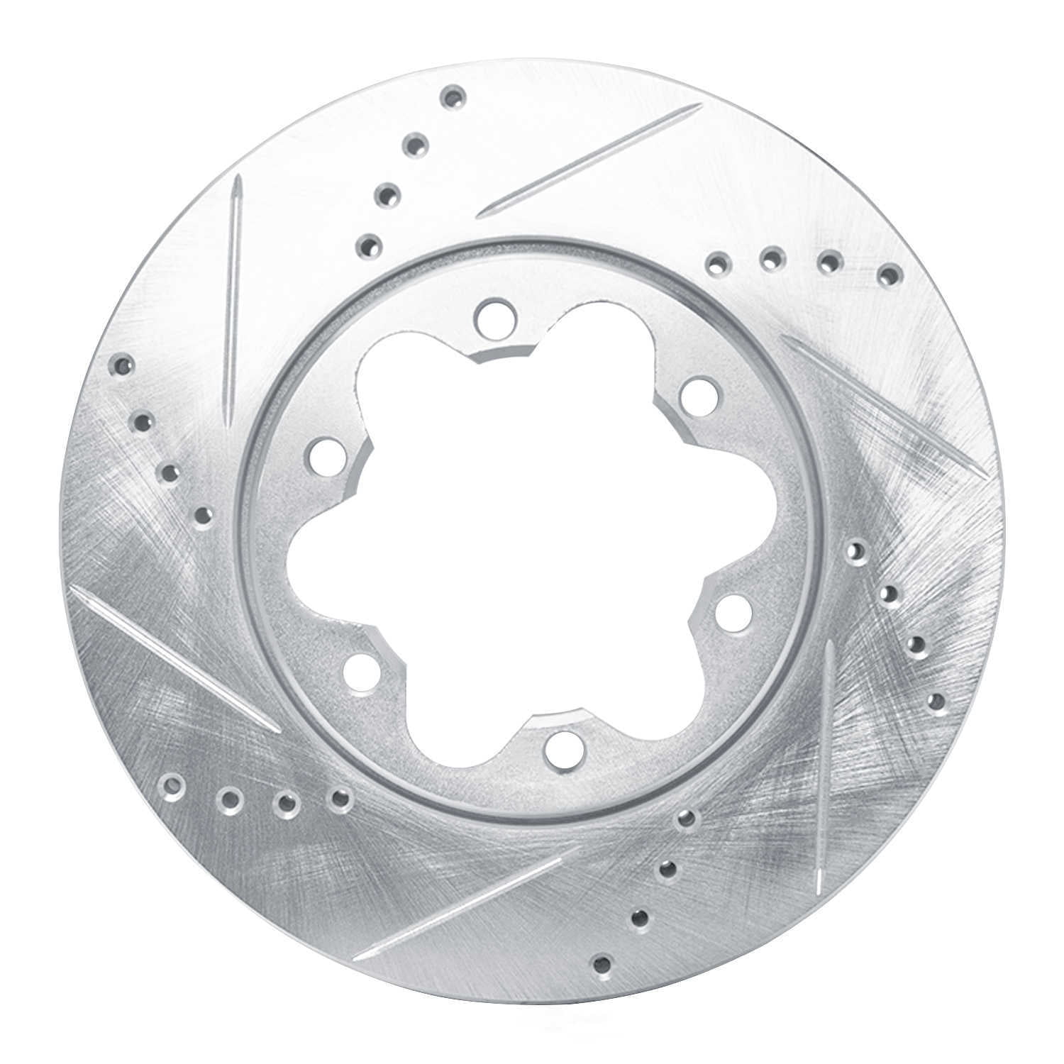 Dynamic Friction Company 631-92097L DFC Brake Rotor - Drilled And Slotted - Silver