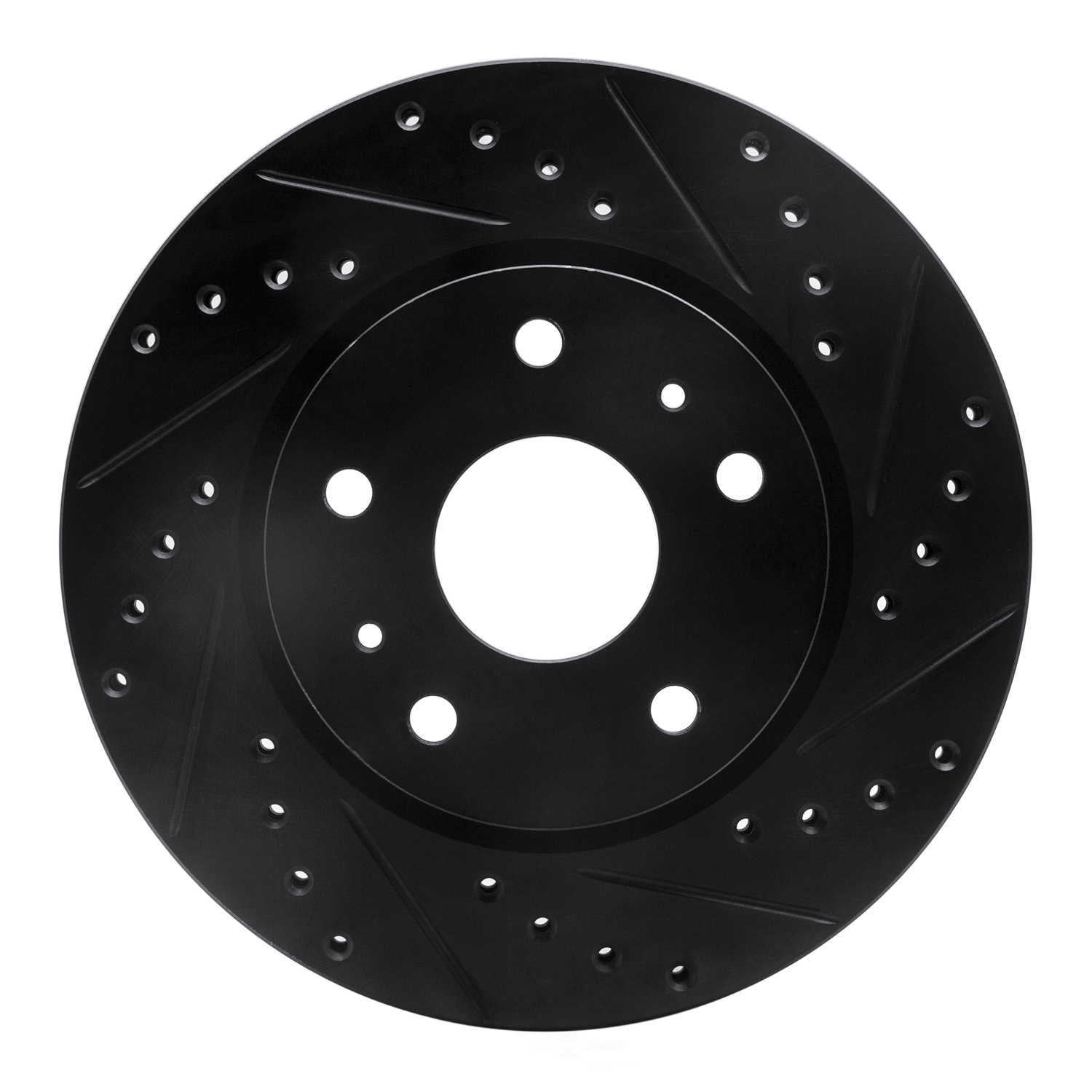 Dynamic Friction Company 633-01004R DFC Brake Rotor - Drilled And Slotted - Black