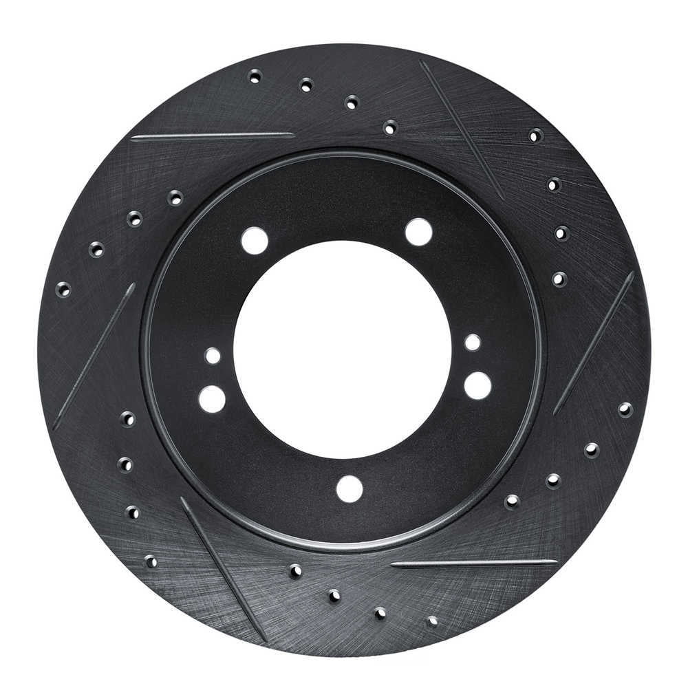 Dynamic Friction Company 633-01013R DFC Brake Rotor - Drilled And Slotted - Black
