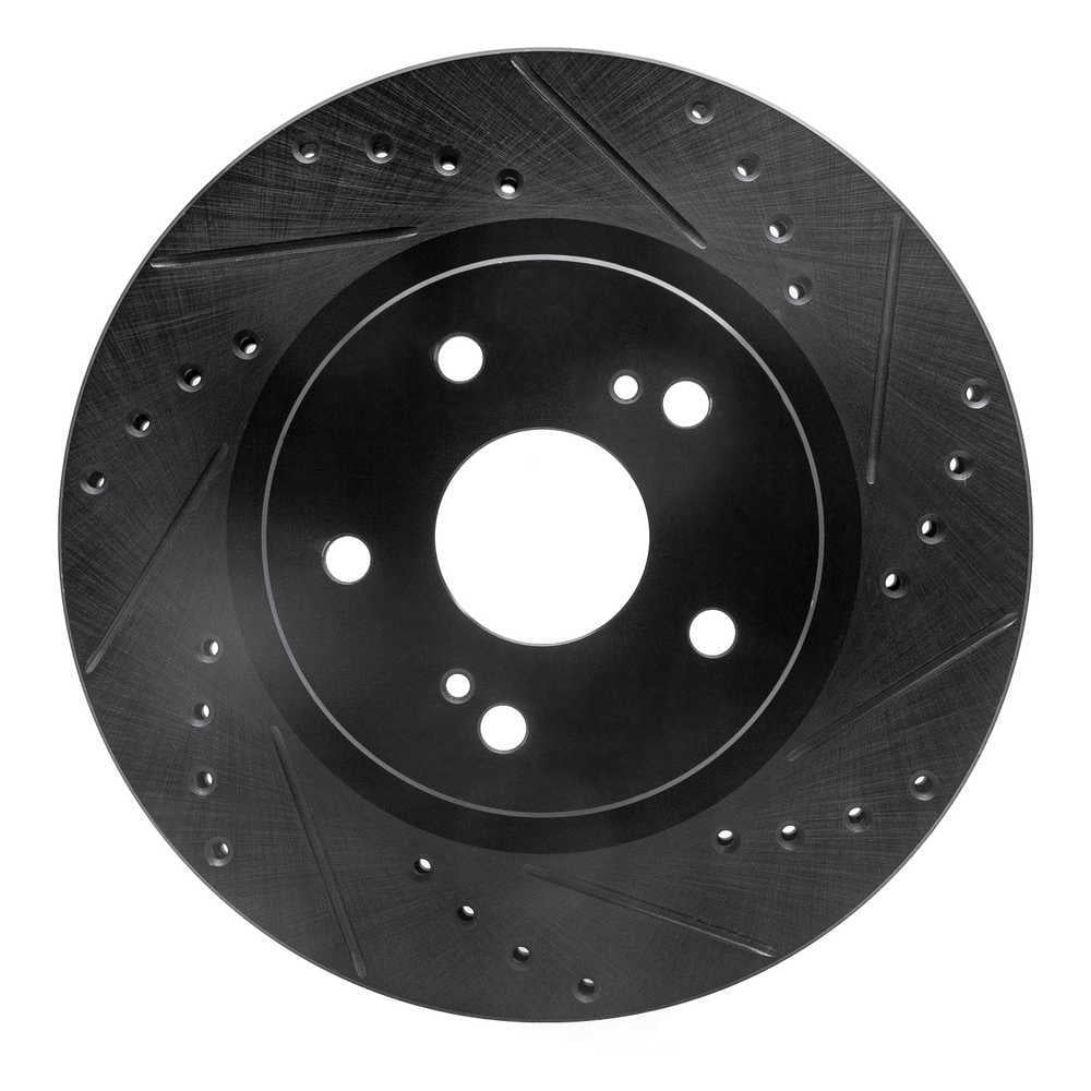 Dynamic Friction Company 633-01014R DFC Brake Rotor - Drilled And Slotted - Black