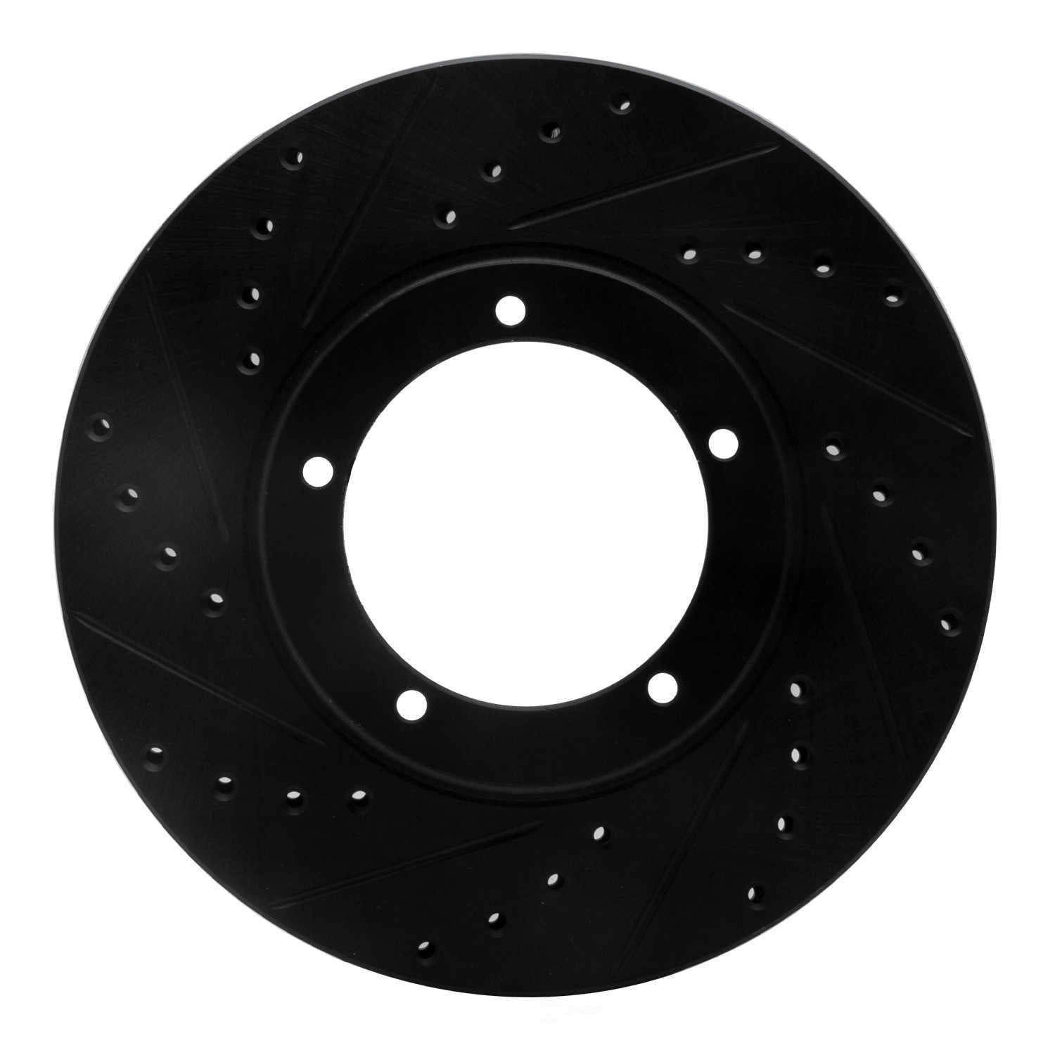 Dynamic Friction Company 633-02001L DFC Brake Rotor - Drilled And Slotted - Black
