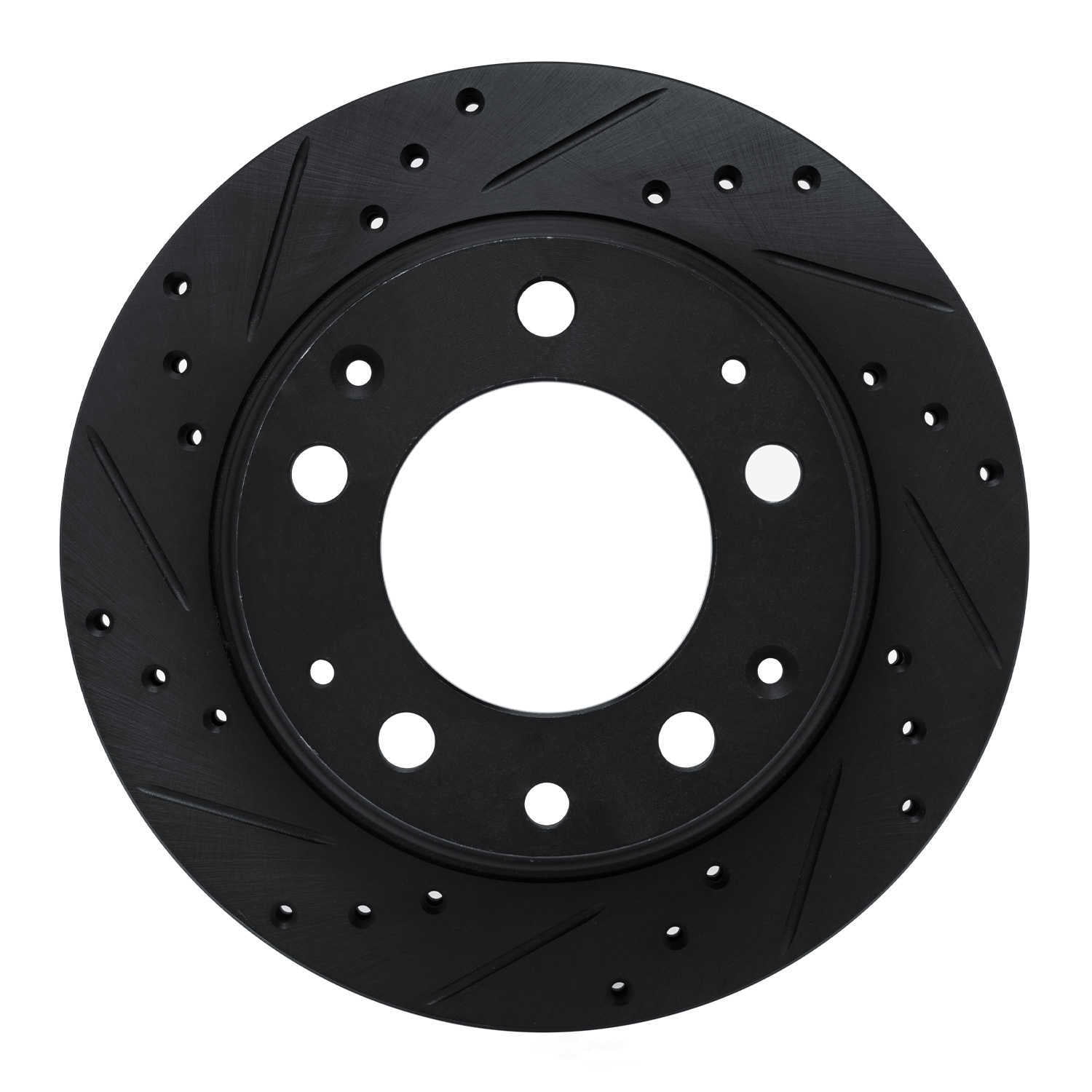 Dynamic Friction Company 633-02002L DFC Brake Rotor - Drilled And Slotted - Black