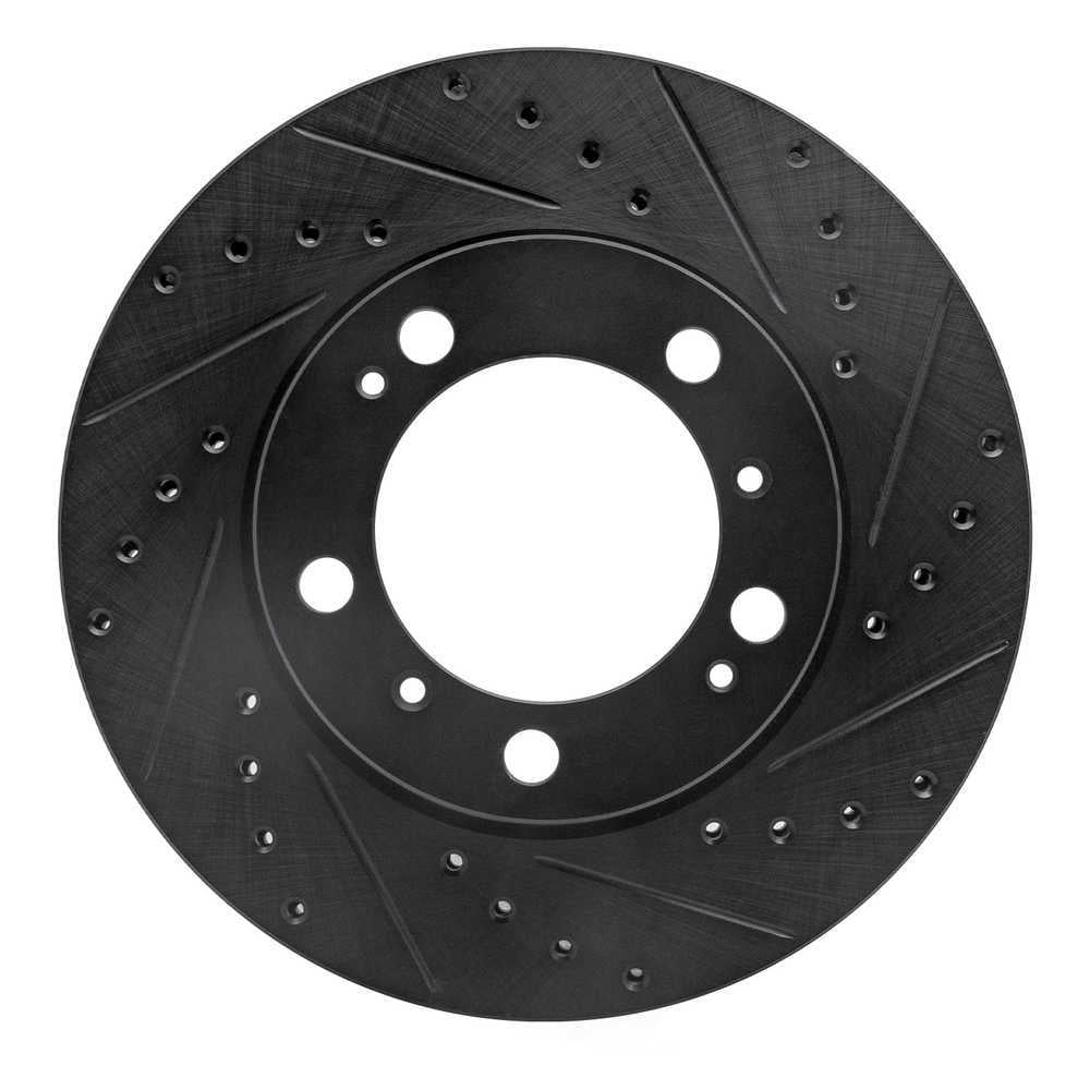 Dynamic Friction Company 633-02028R DFC Brake Rotor - Drilled And Slotted - Black