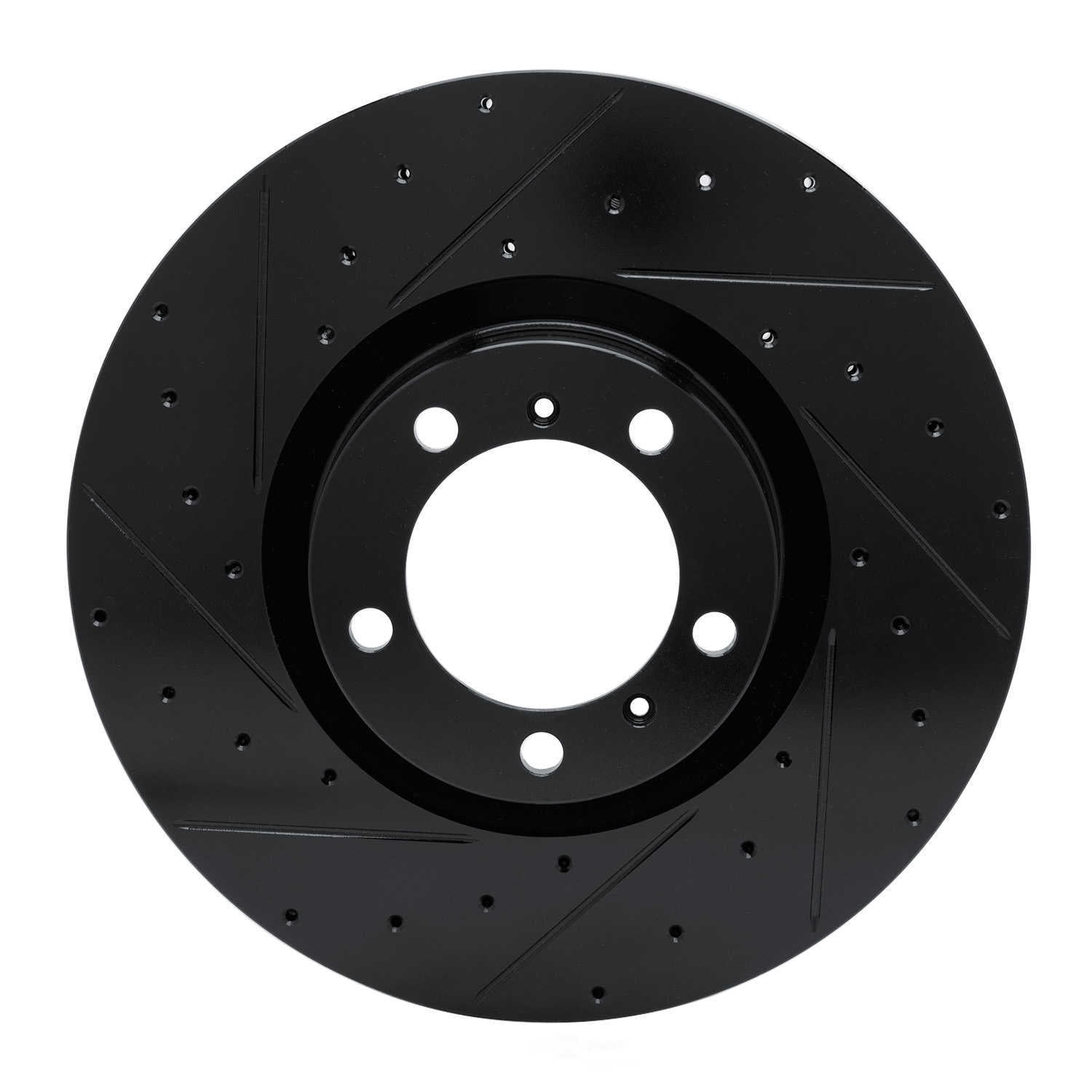 Dynamic Friction Company 633-02084D DFC Brake Rotor - Drilled And Slotted - Black