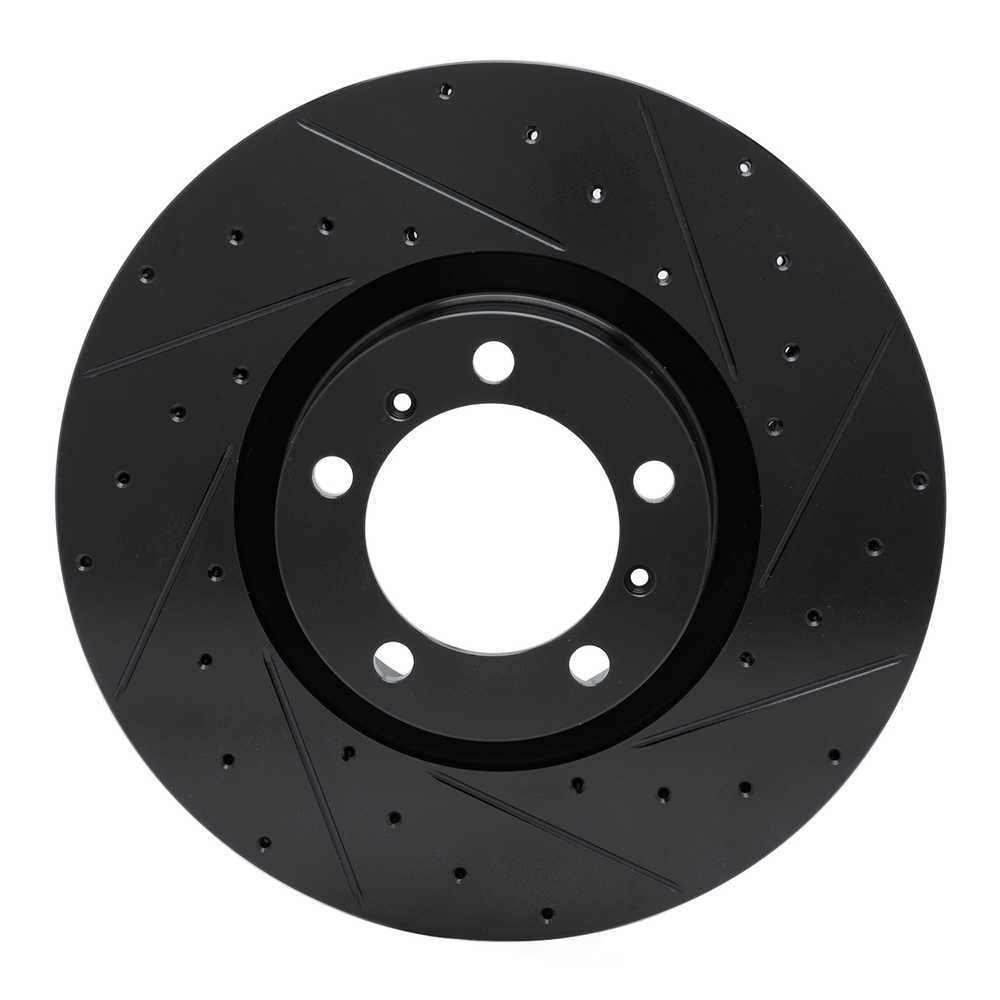 Dynamic Friction Company 633-02085D DFC Brake Rotor - Drilled And Slotted - Black