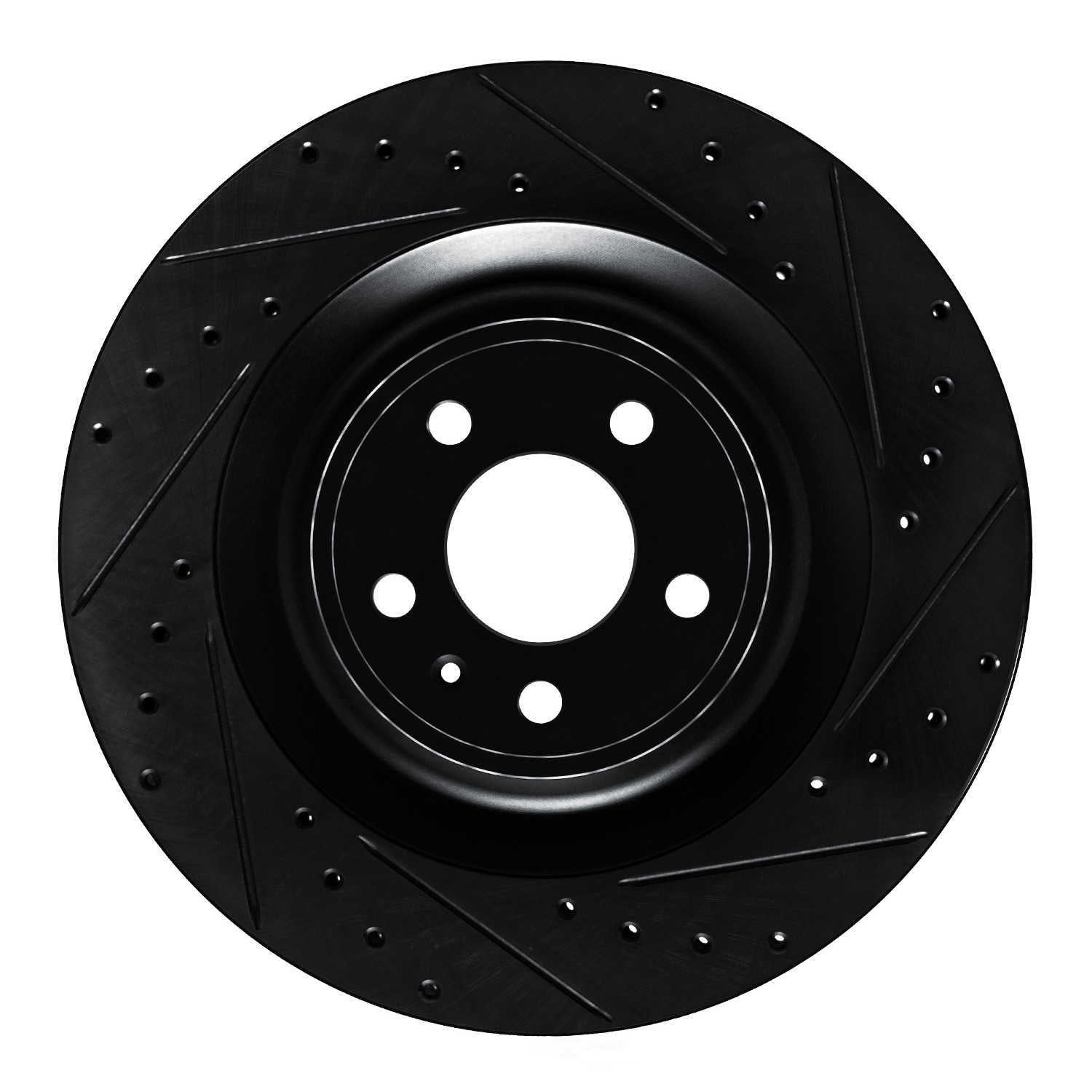 Dynamic Friction Company 633-02102R DFC Brake Rotor - Drilled And Slotted - Black