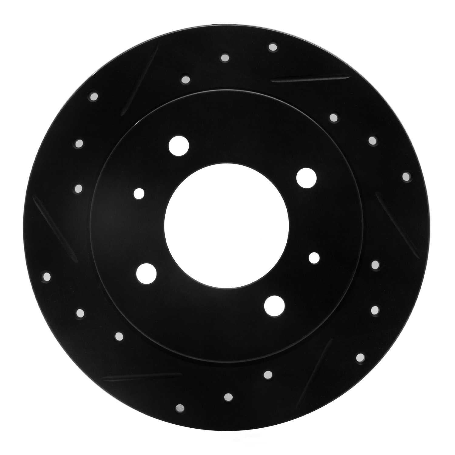 Dynamic Friction Company 633-03010L DFC Brake Rotor - Drilled And Slotted - Black