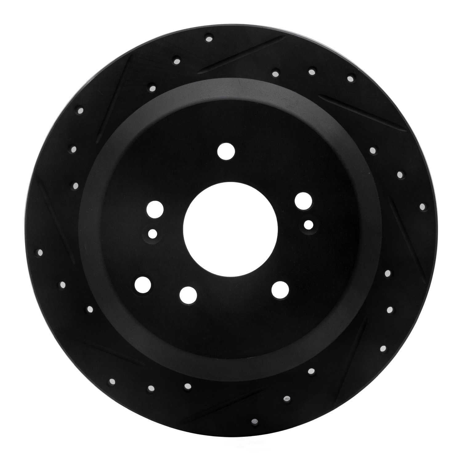 Dynamic Friction Company 633-03048L DFC Brake Rotor - Drilled And Slotted - Black